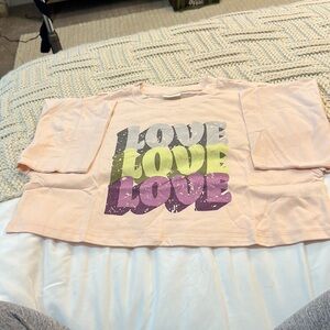 Abound Crop Tee Peach Size M NWT